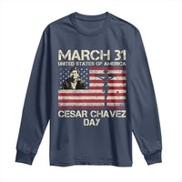 Cesar Chavez March 31 Celebration Long Sleeve Shirt Christian American Flag Religious