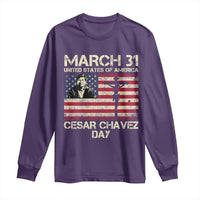 Cesar Chavez March 31 Celebration Long Sleeve Shirt Christian American Flag Religious