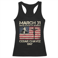 Cesar Chavez March 31 Celebration Racerback Tank Top Christian American Flag Religious