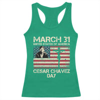 Cesar Chavez March 31 Celebration Racerback Tank Top Christian American Flag Religious