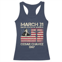 Cesar Chavez March 31 Celebration Racerback Tank Top Christian American Flag Religious