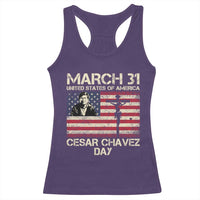 Cesar Chavez March 31 Celebration Racerback Tank Top Christian American Flag Religious