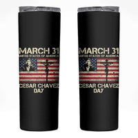 Cesar Chavez March 31 Celebration Skinny Tumbler Christian American Flag Religious
