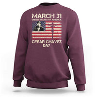 Cesar Chavez March 31 Celebration Sweatshirt Christian American Flag Religious