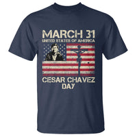 Cesar Chavez March 31 Celebration T Shirt Christian American Flag Religious