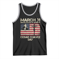Cesar Chavez March 31 Celebration Tank Top Christian American Flag Religious