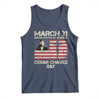 Cesar Chavez March 31 Celebration Tank Top Christian American Flag Religious