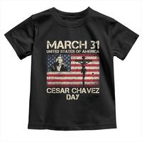Cesar Chavez March 31 Celebration Toddler T Shirt Christian American Flag Religious