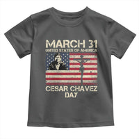 Cesar Chavez March 31 Celebration Toddler T Shirt Christian American Flag Religious