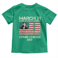 Cesar Chavez March 31 Celebration Toddler T Shirt Christian American Flag Religious