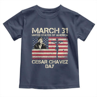 Cesar Chavez March 31 Celebration Toddler T Shirt Christian American Flag Religious