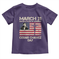 Cesar Chavez March 31 Celebration Toddler T Shirt Christian American Flag Religious