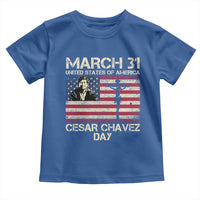 Cesar Chavez March 31 Celebration Toddler T Shirt Christian American Flag Religious