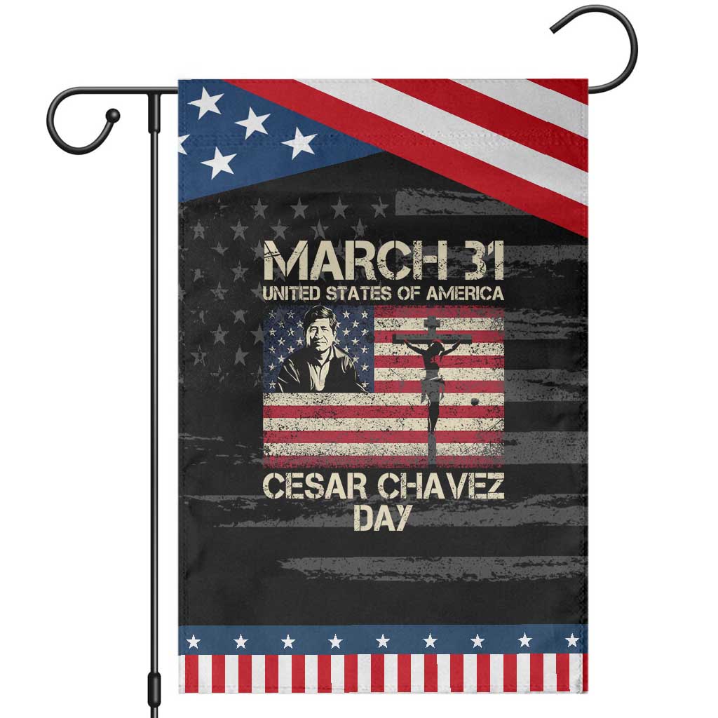Cesar Chavez March 31 Celebration Garden Flag Christian American Flag Religious
