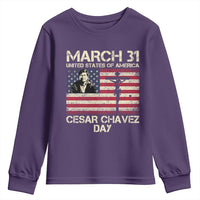 Cesar Chavez March 31 Celebration Youth Sweatshirt Christian American Flag Religious