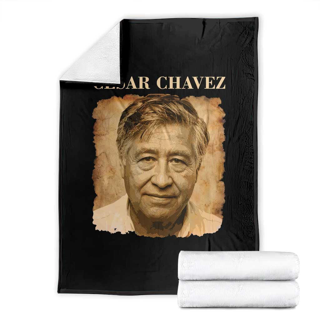 Cesar Chavez Throw Blanket Mexican American Pride Latino Heritage