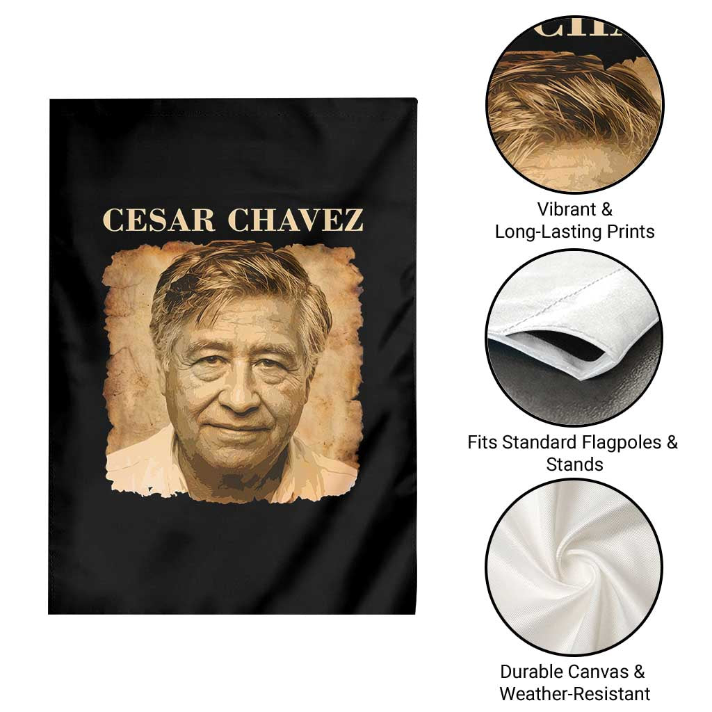 Cesar Chavez Garden Flag Mexican American Pride Latino Heritage