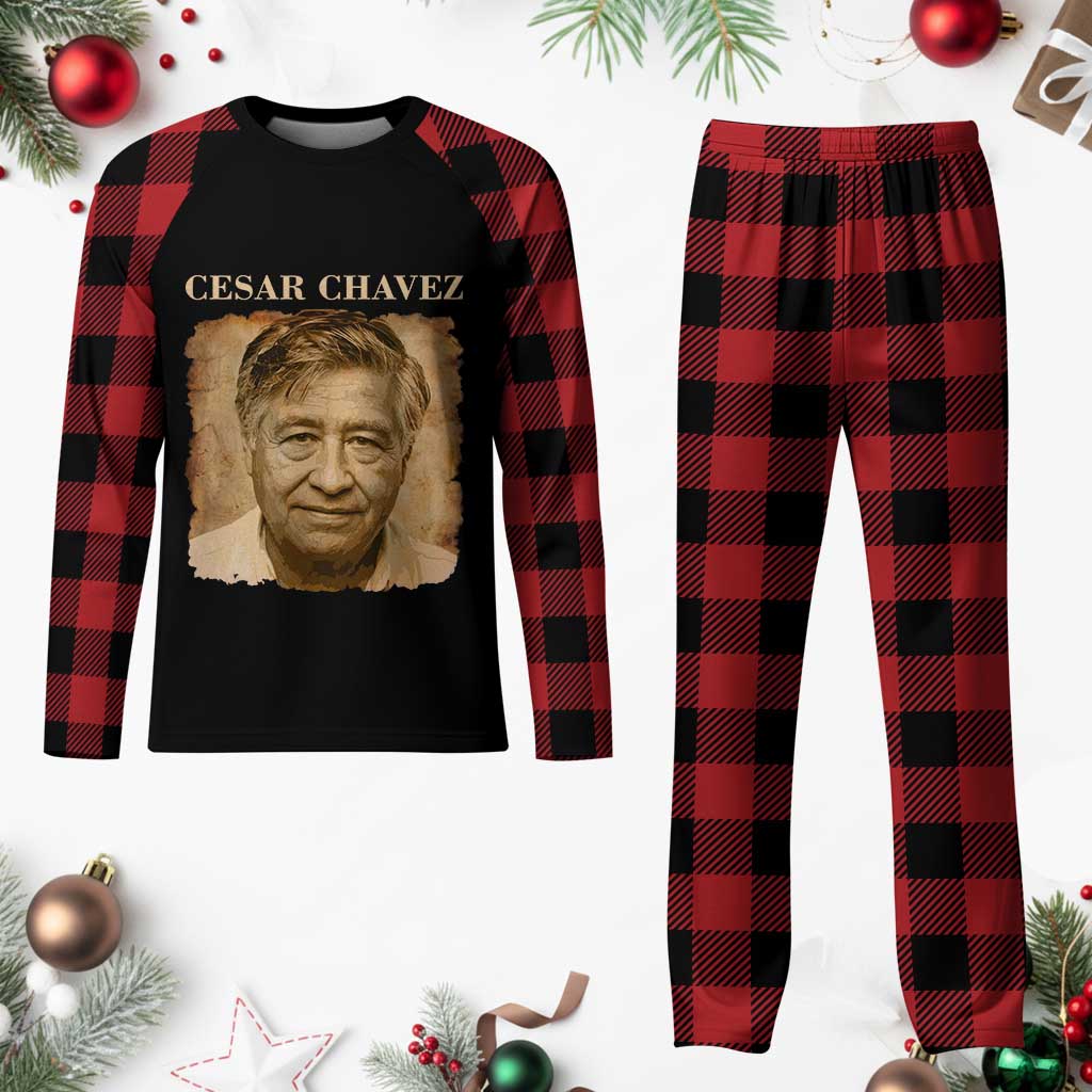 Cesar Chavez Plaid Pajama Set Mexican American Pride Latino Heritage