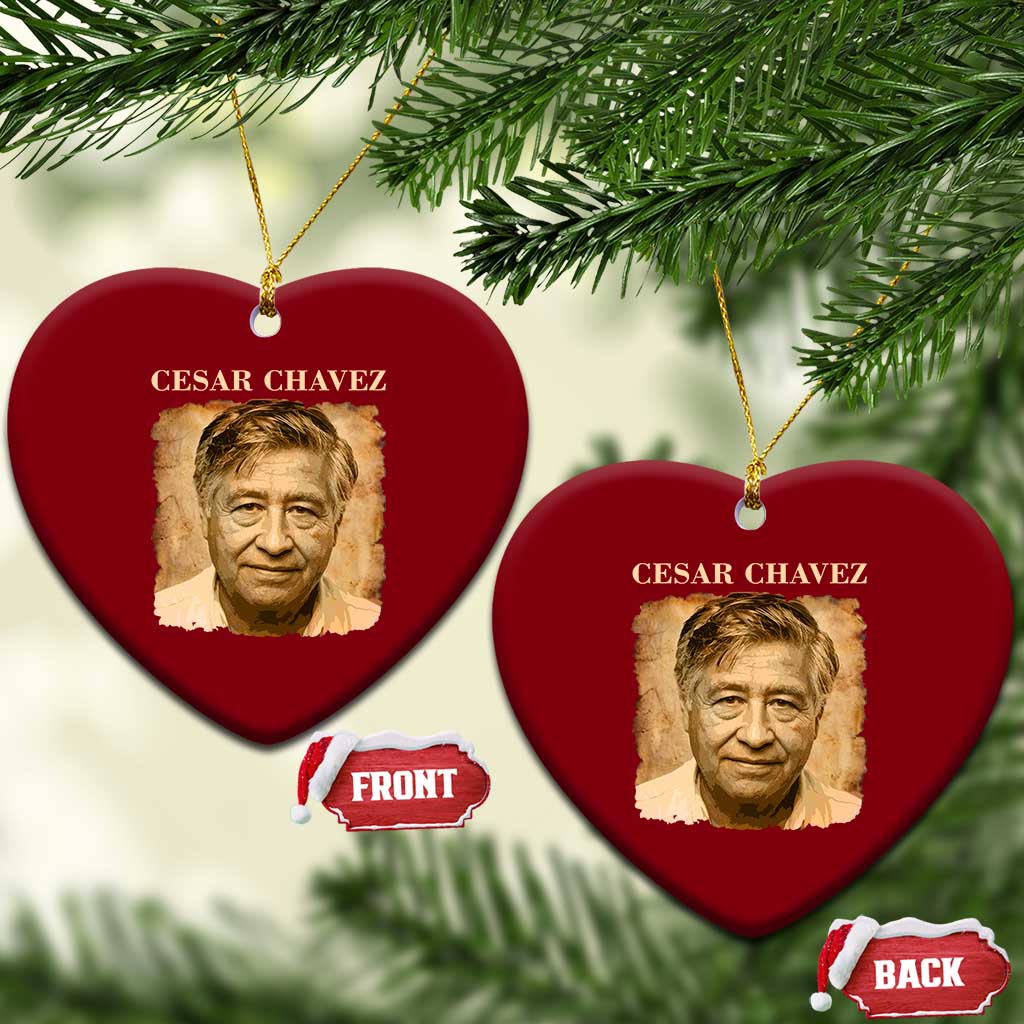 Cesar Chavez Ceramic Ornament Mexican American Pride Latino Heritage