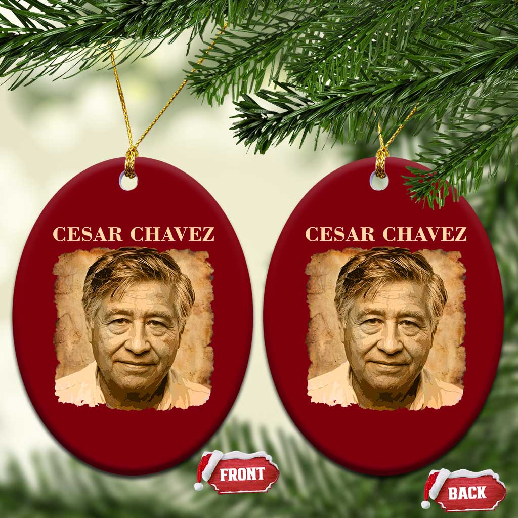 Cesar Chavez Ceramic Ornament Mexican American Pride Latino Heritage