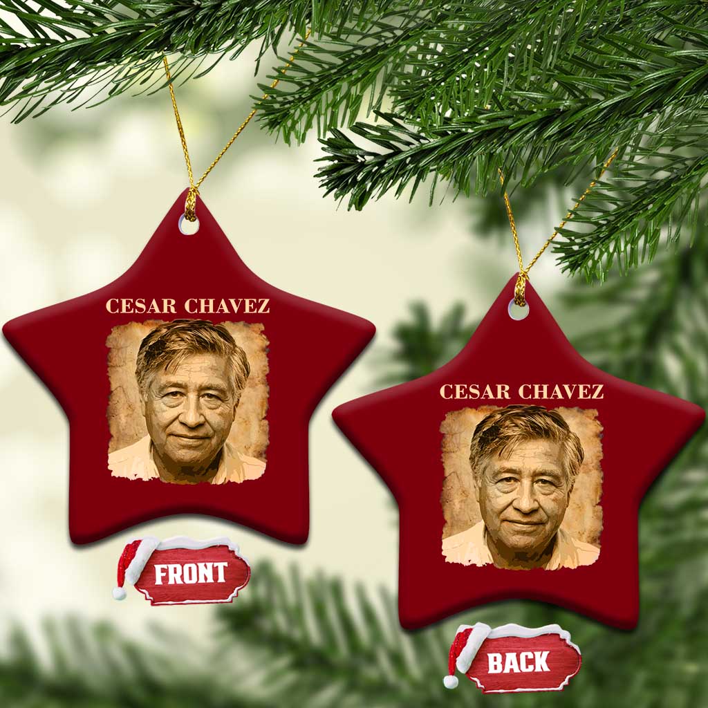 Cesar Chavez Ceramic Ornament Mexican American Pride Latino Heritage