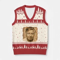 Cesar Chavez V-Neck Knit Sweater Vest Mexican American Pride Latino Heritage