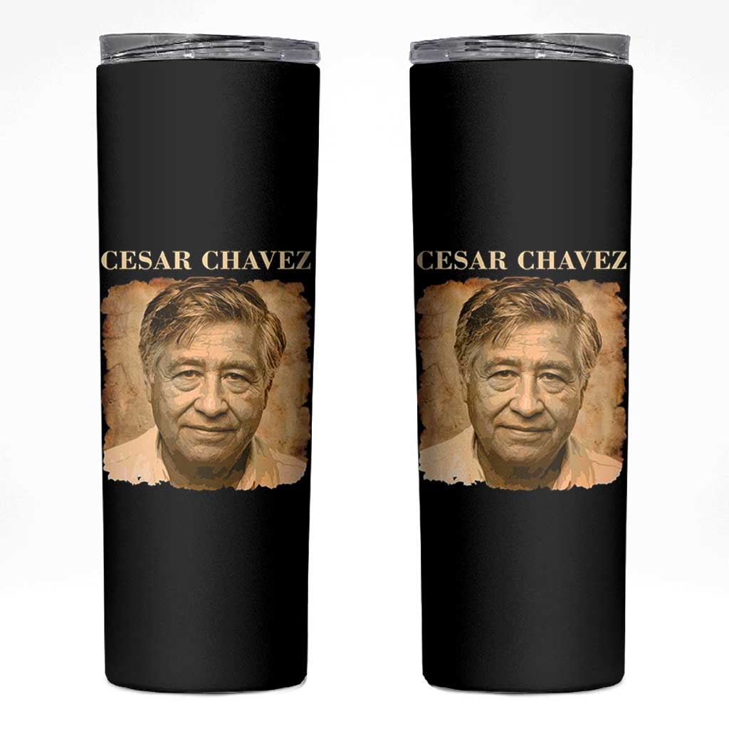 Cesar Chavez Skinny Tumbler Mexican American Pride Latino Heritage
