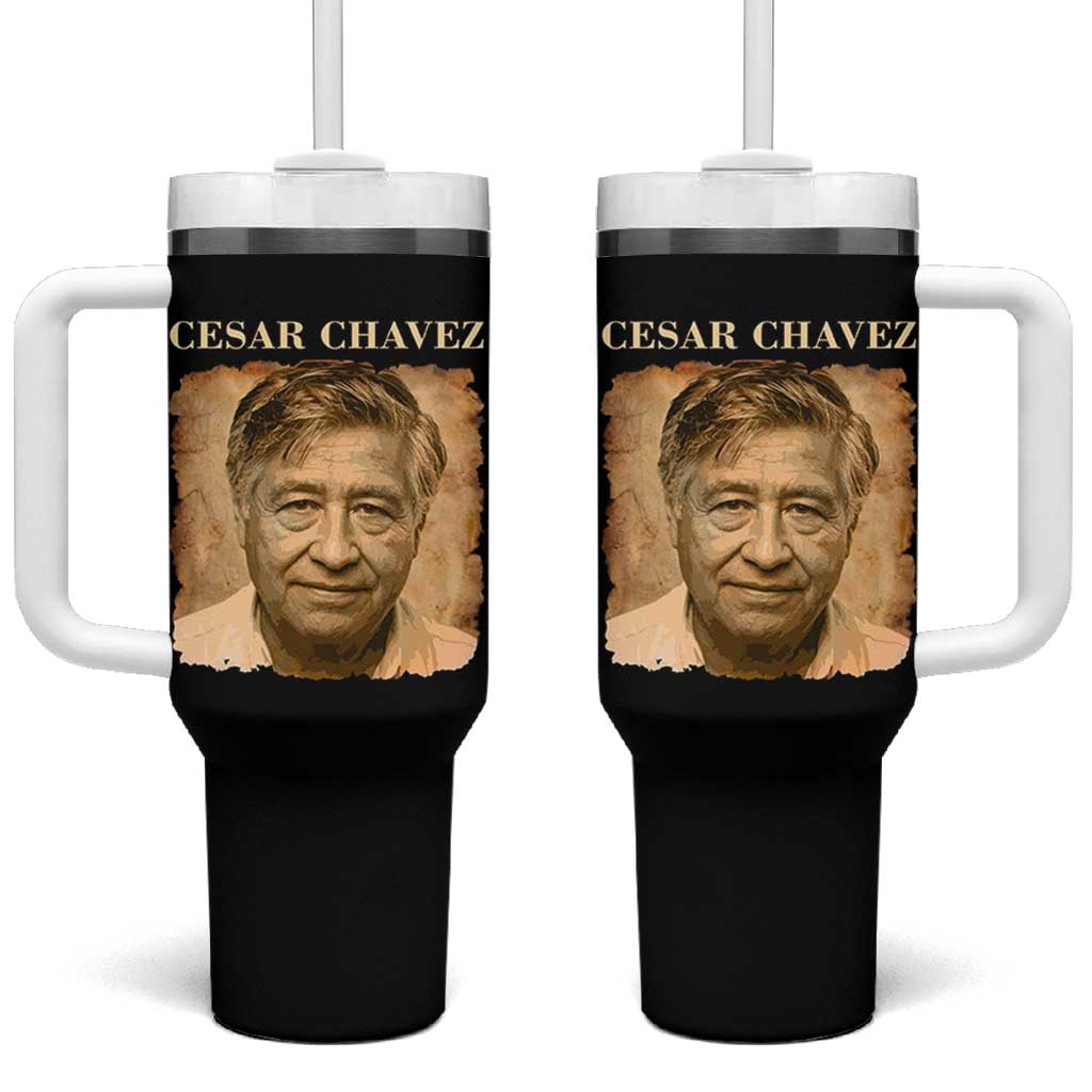 Cesar Chavez Tumbler With Handle Mexican American Pride Latino Heritage