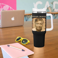 Cesar Chavez Tumbler With Handle Mexican American Pride Latino Heritage