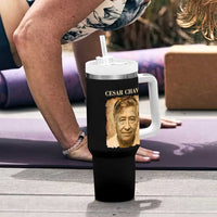 Cesar Chavez Tumbler With Handle Mexican American Pride Latino Heritage