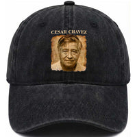 Cesar Chavez Washed Cotton Baseball Cap Mexican American Pride Latino Heritage