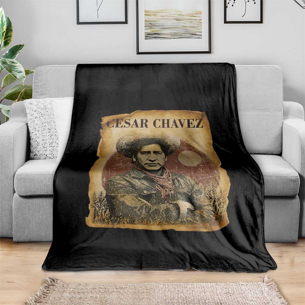 Cesar Chavez Throw Blanket Hispanic Heritage Mexican American Pride Latino