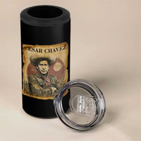Cesar Chavez 4 in 1 Can Cooler Tumbler Hispanic Heritage Mexican American Pride Latino
