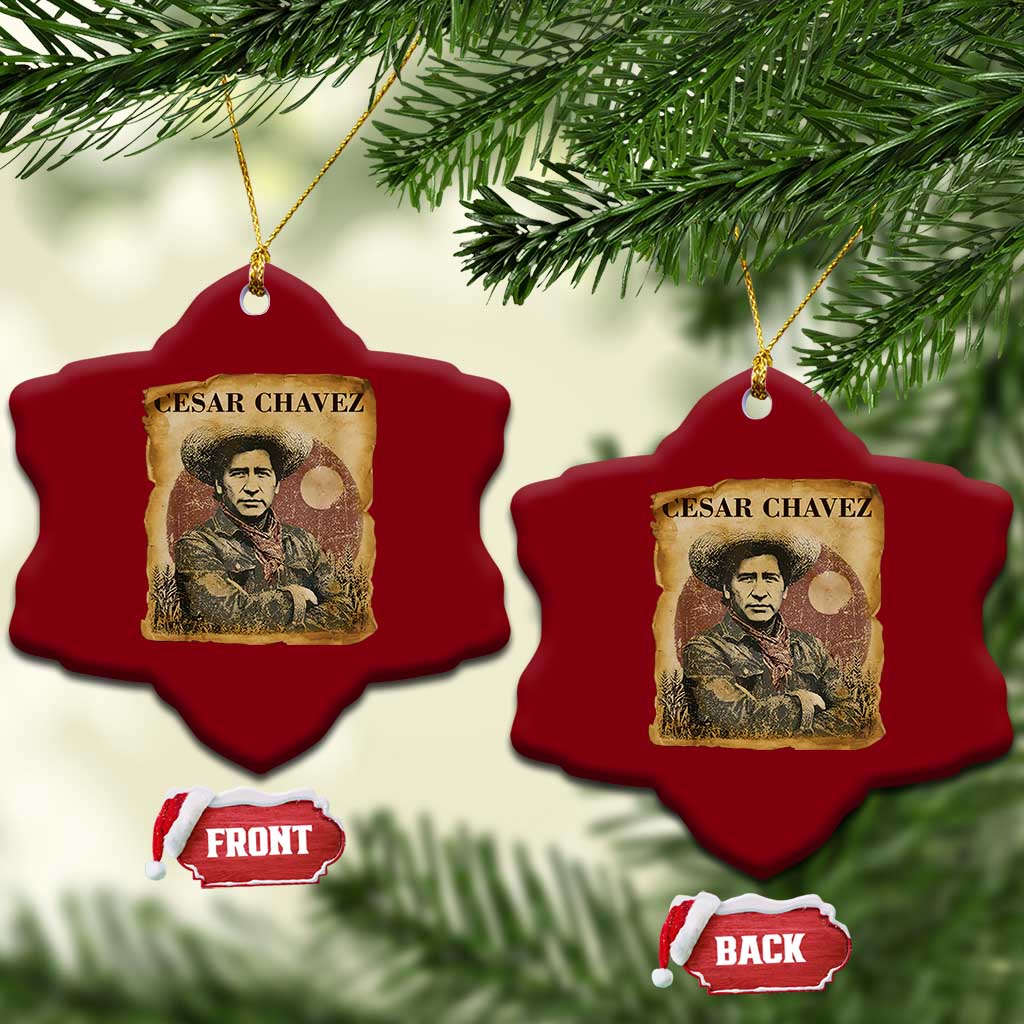 Cesar Chavez Ceramic Ornament Hispanic Heritage Mexican American Pride Latino