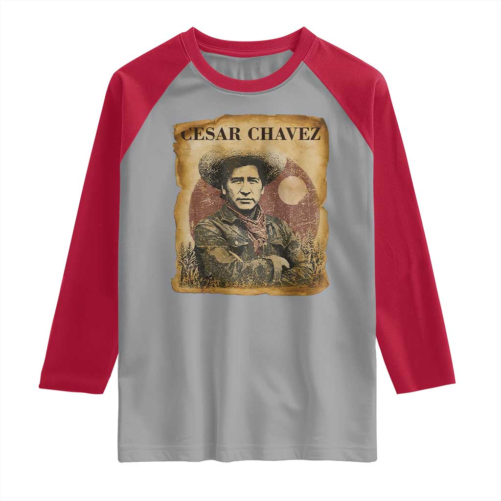 Cesar Chavez Raglan Shirt Hispanic Heritage Mexican American Pride Latino