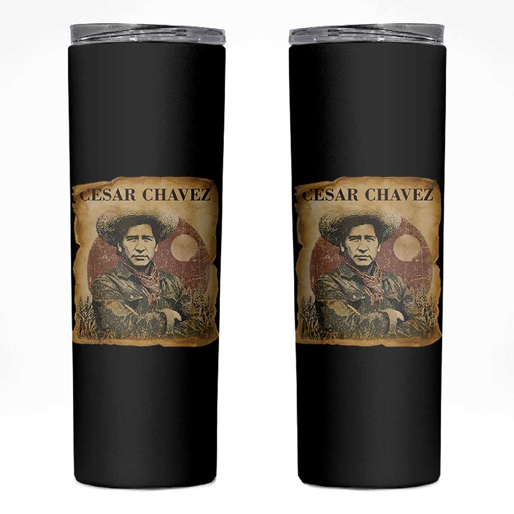 Cesar Chavez Skinny Tumbler Hispanic Heritage Mexican American Pride Latino