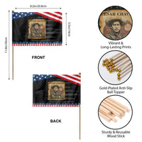 Cesar Chavez Patriotic Handheld Flag Hispanic Heritage Mexican American Pride Latino