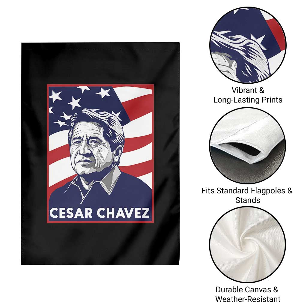 Cesar Chavez Garden Flag Labor Leader Mexican American Pride