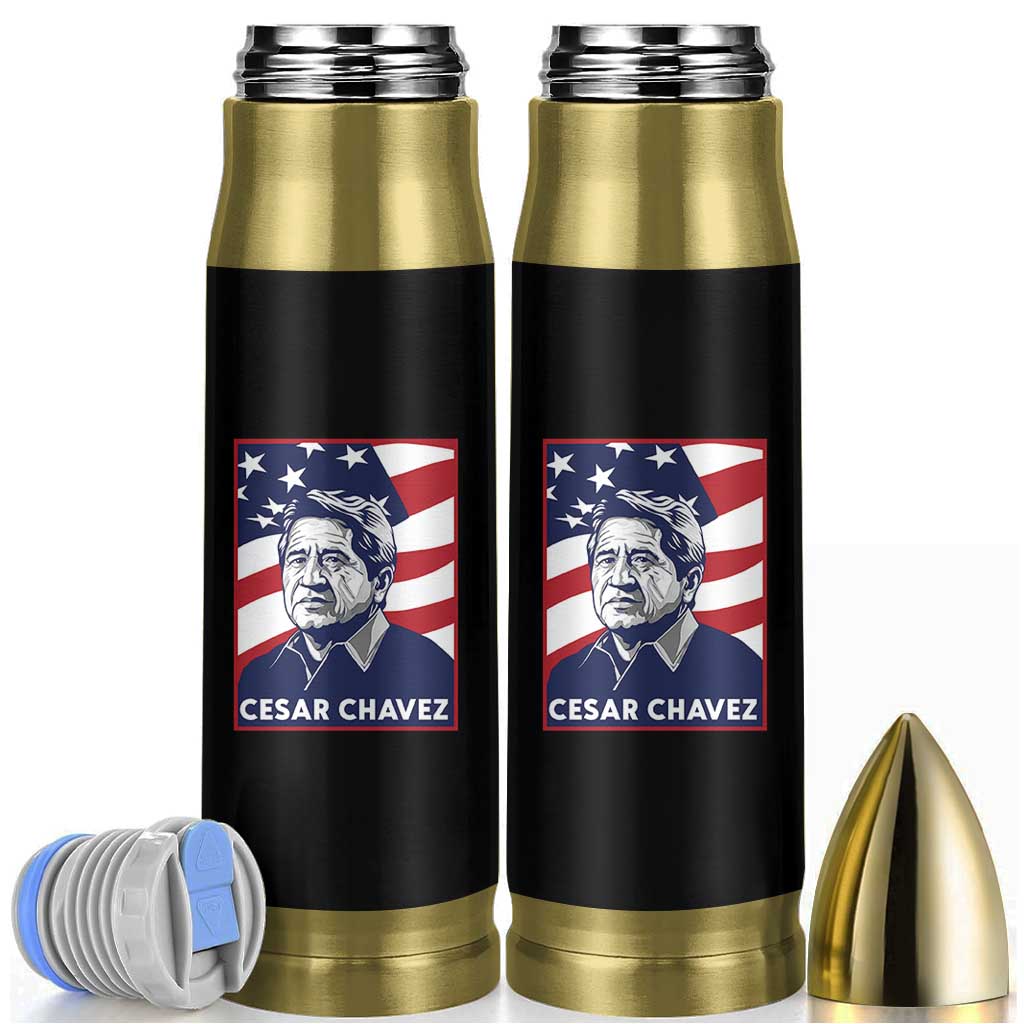 Cesar Chavez Bullet Tumbler Labor Leader Mexican American Pride