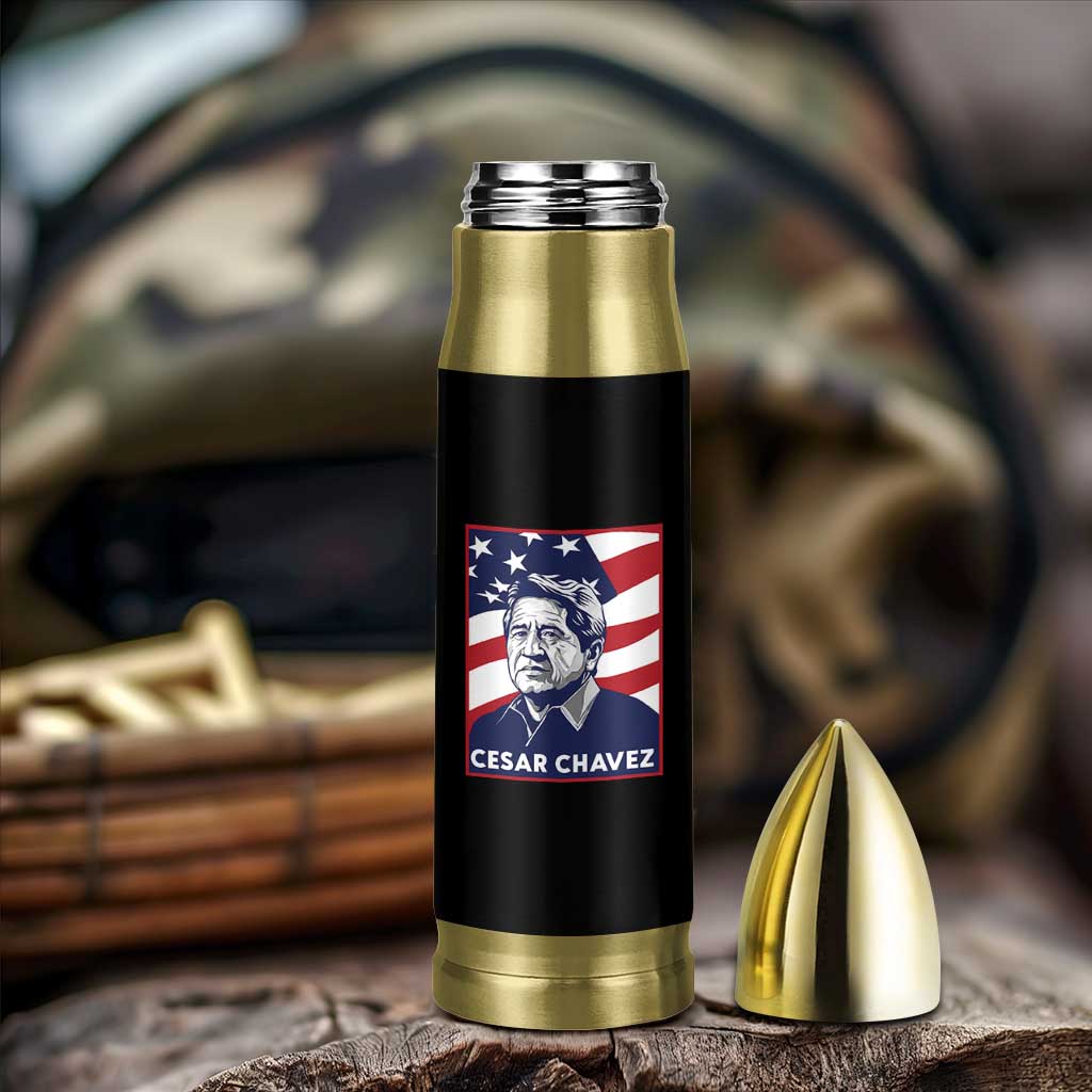 Cesar Chavez Bullet Tumbler Labor Leader Mexican American Pride