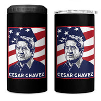 Cesar Chavez 4 in 1 Can Cooler Tumbler Labor Leader Mexican American Pride