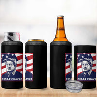 Cesar Chavez 4 in 1 Can Cooler Tumbler Labor Leader Mexican American Pride