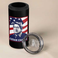 Cesar Chavez 4 in 1 Can Cooler Tumbler Labor Leader Mexican American Pride