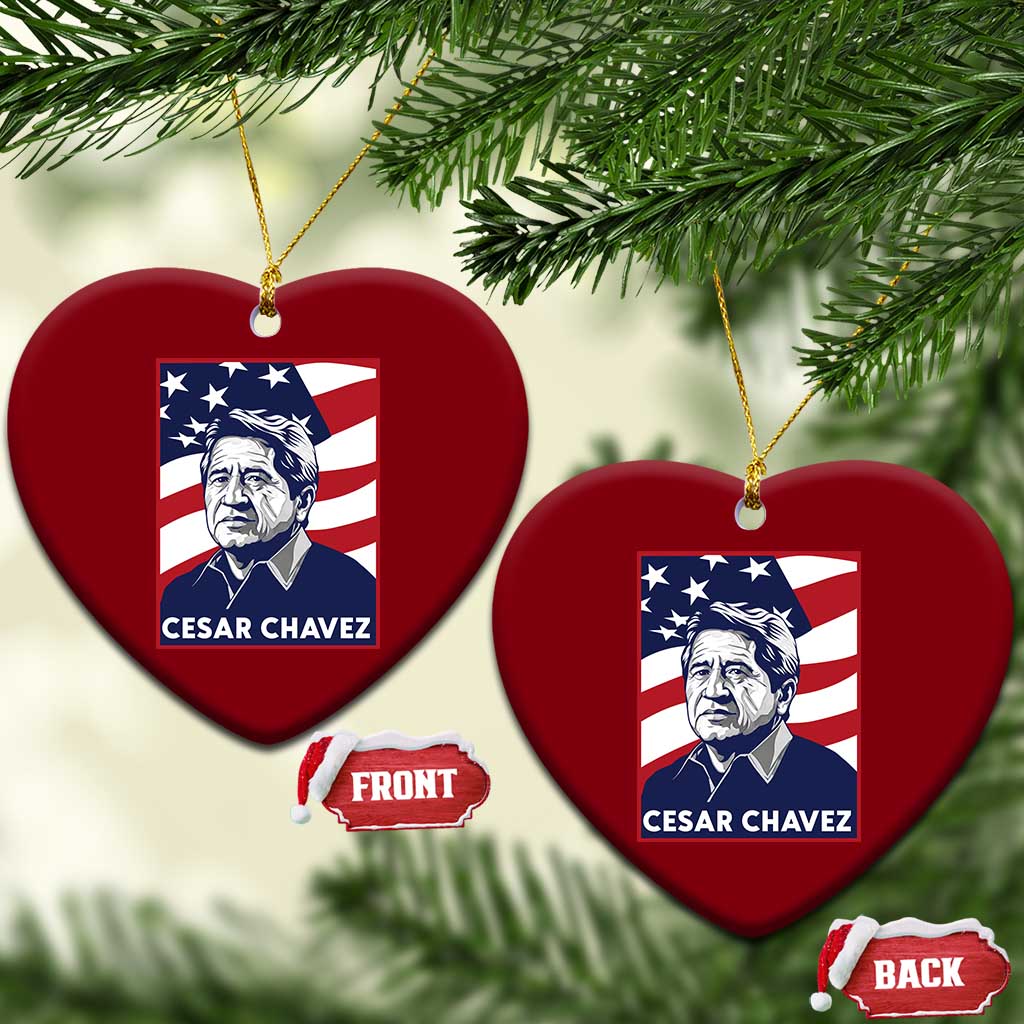 Cesar Chavez Ceramic Ornament Labor Leader Mexican American Pride