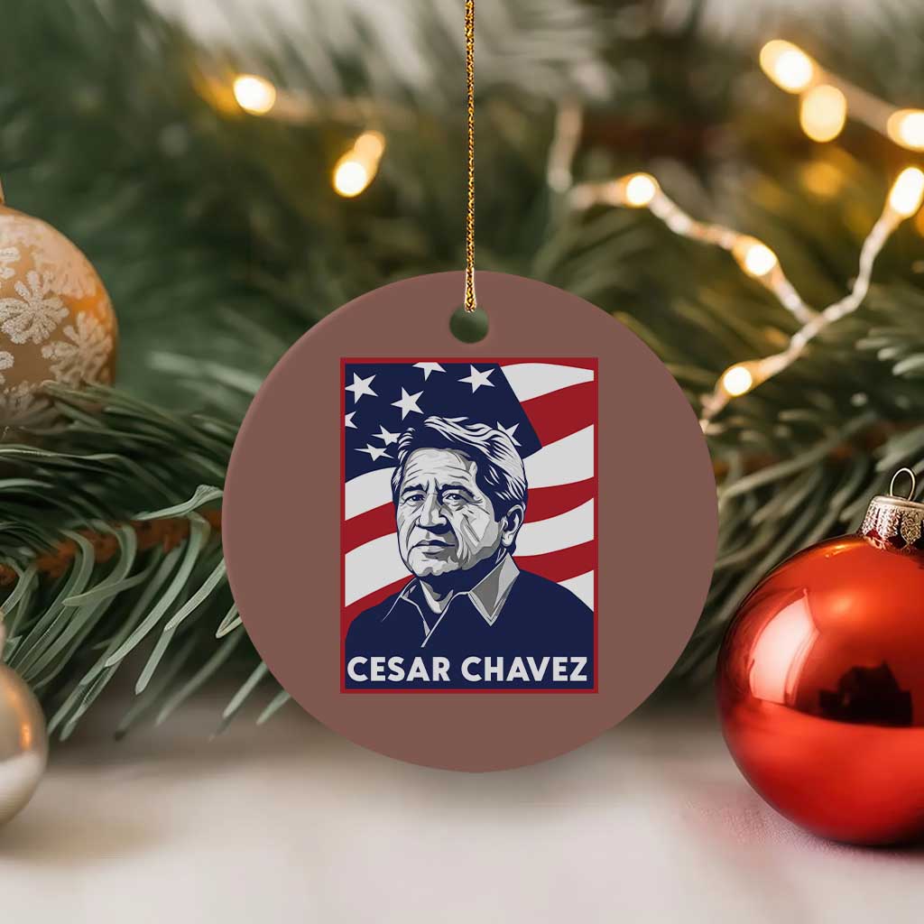Cesar Chavez Ceramic Ornament Labor Leader Mexican American Pride