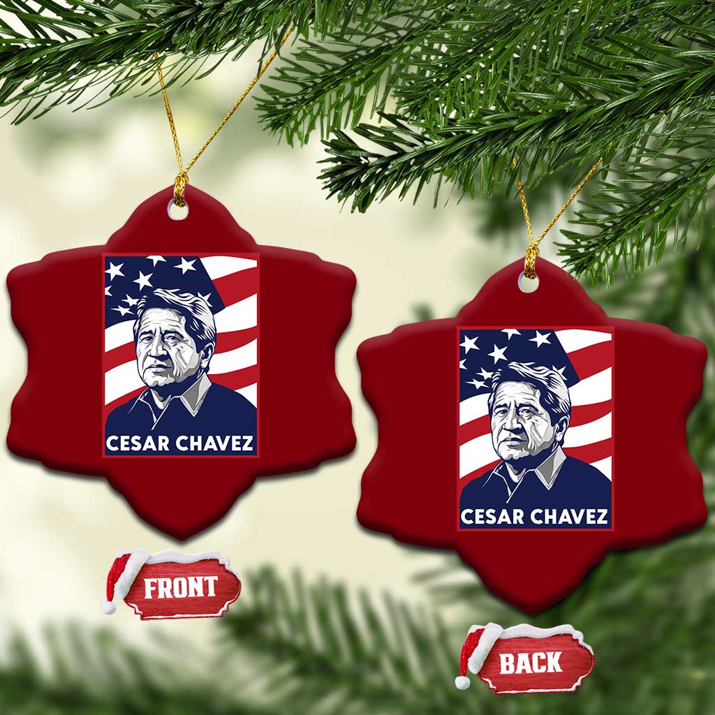 Cesar Chavez Ceramic Ornament Labor Leader Mexican American Pride