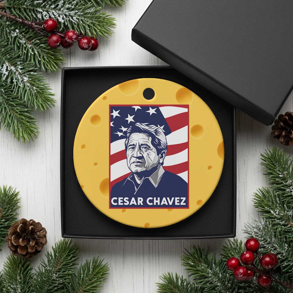 Cesar Chavez Ceramic Ornament Labor Leader Mexican American Pride