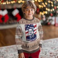 Cesar Chavez Ugly Christmas Sweater Labor Leader Mexican American Pride