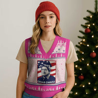 Cesar Chavez V-Neck Knit Sweater Vest Labor Leader Mexican American Pride