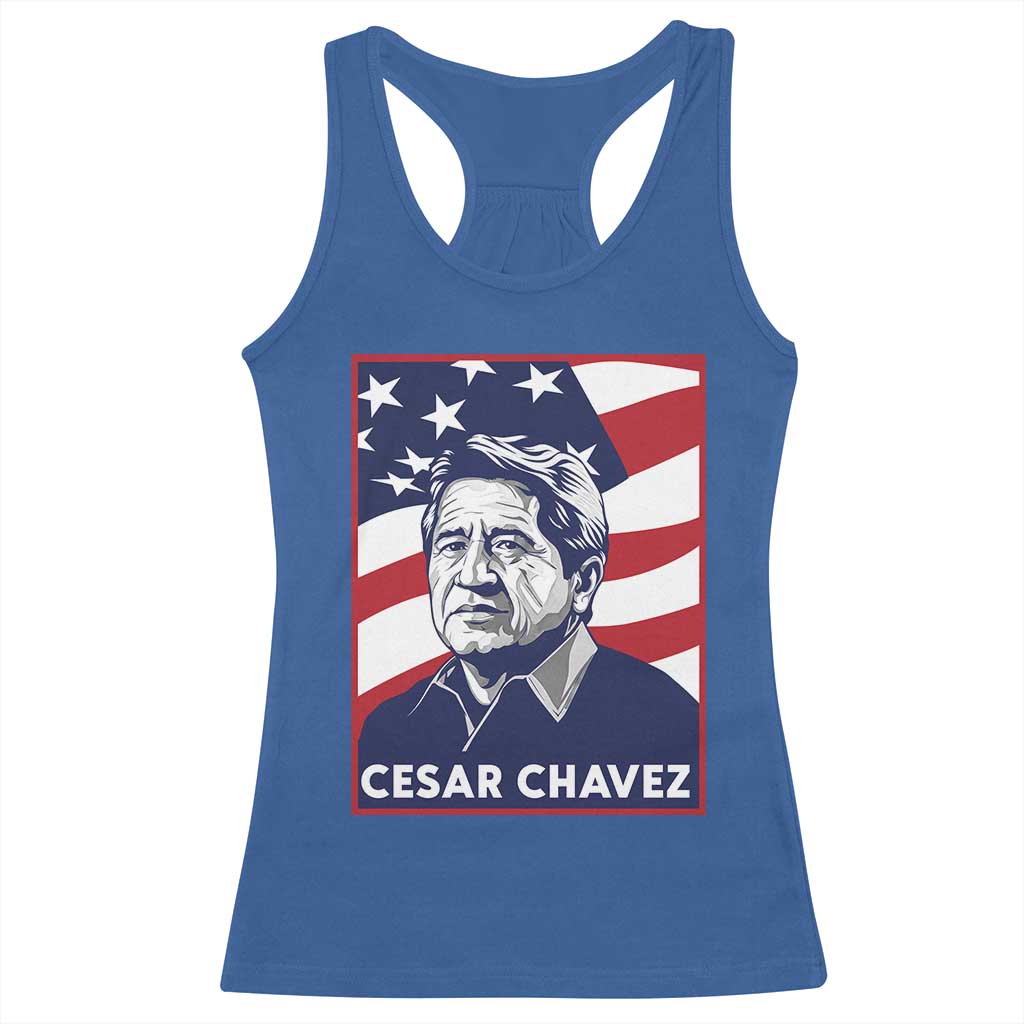 Cesar Chavez Racerback Tank Top Labor Leader Mexican American Pride